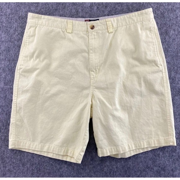 Chaps Other - CHAPS Shorts Mens Size 40 Pastel Yellow Cotton Chino Casual Flat Front 4 Pocket